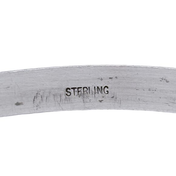 Vintage Sterling Silver 925 5.5mm Milgrain Classic Bangle Bracelet 7.75" - Picture 2 of 5